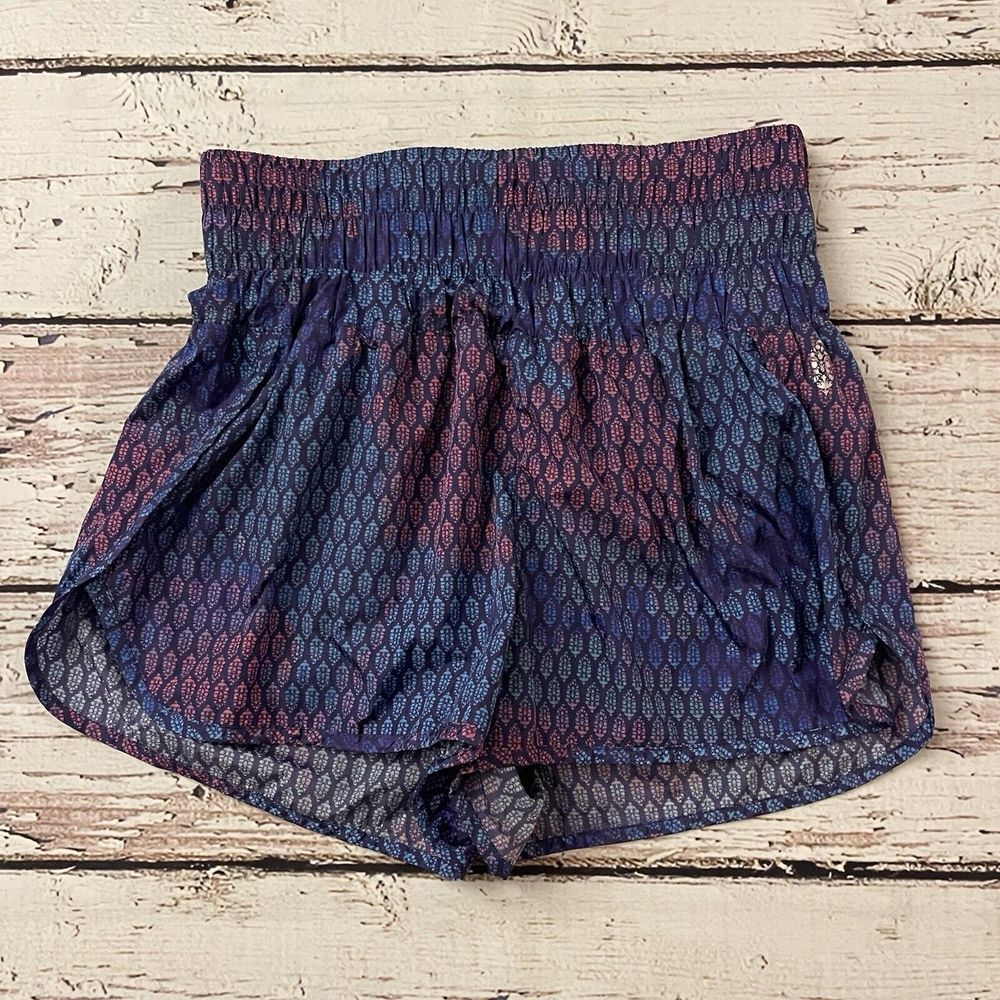 Free People Movement The Way Home Printed Shorts in Marianas Combo Size Medium